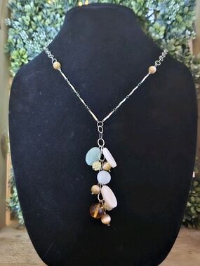 Vintage Rachel Beaded Long Beachy Necklace